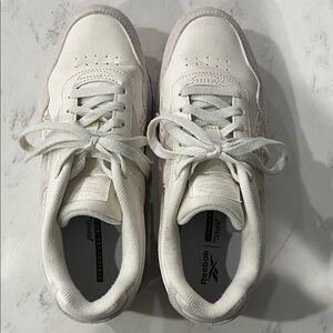Reebok Classic White Lace-Up Sneakers